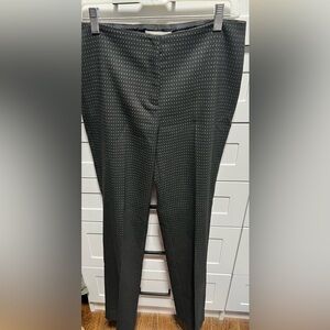 Etcetera Women’s 6 Black White Front Zip Slim Straight Pants